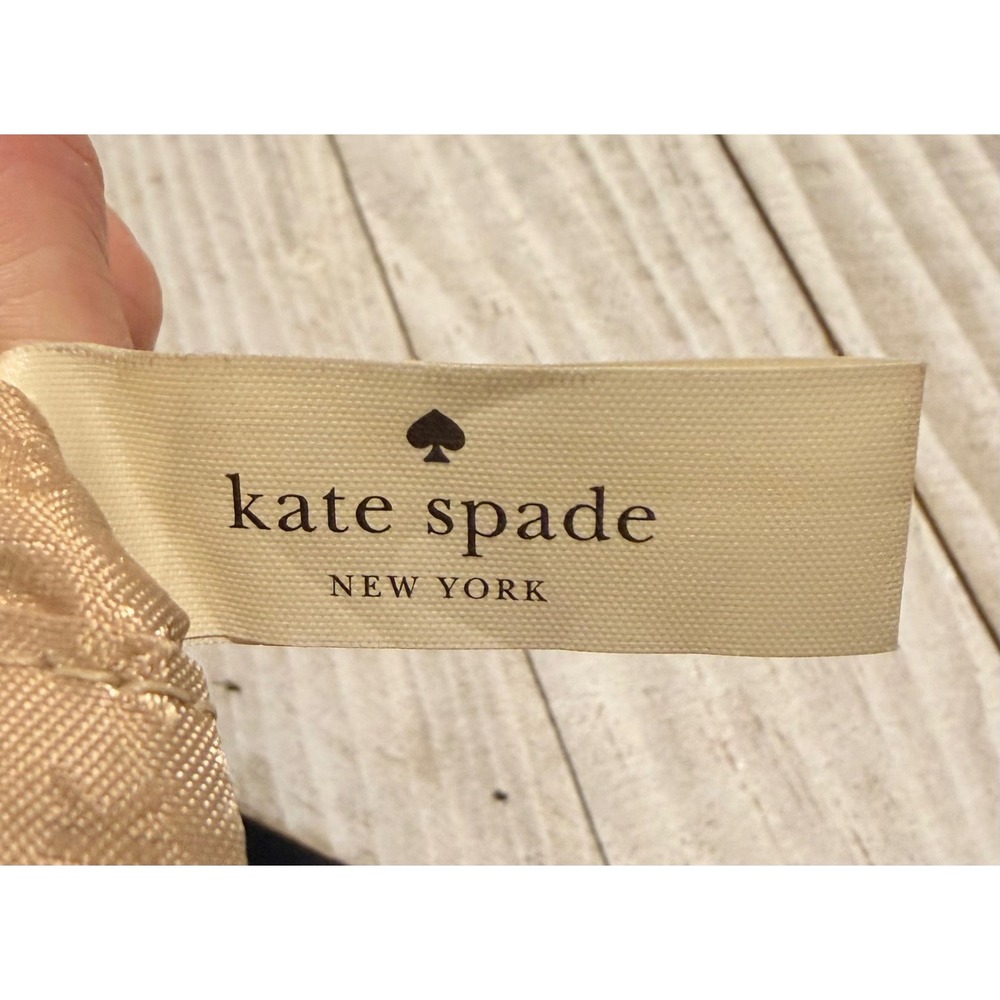 Kate Spade Black Pebbled Leather Suede Trim Crossbody Bag Top Handle Satchel - Picture 9 of 14